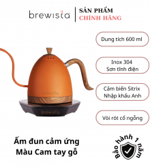 Ấm Đun Nước Cảm Ứng Chuyên Dụng Brewista Artisan 600ml - Orange (Chính hãng Brewista)