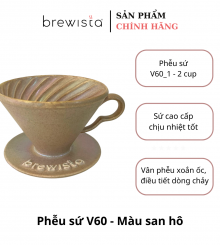 Phễu lọc cà phê V60 sứ cao cấp Brewista Dripper - Coral