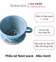 Phễu lọc cà phê Next Wave sứ cao cấp Brewista Dripper - màu xanh ngọc ( Kèm hộp đựng )