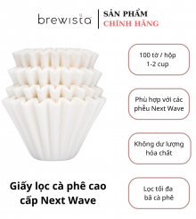 Giấy lọc Cà Phê cao cấp NEXT WAVE Original White Paper Filter for 1~2cups - (100 cái / hộp)- Chính hãng Brewista