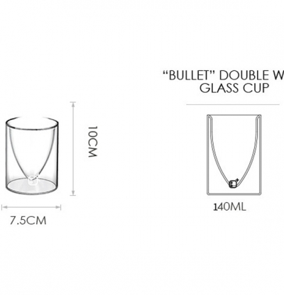Ly cà phê 2 lớp Brewista B+"Bullet" - 140ml