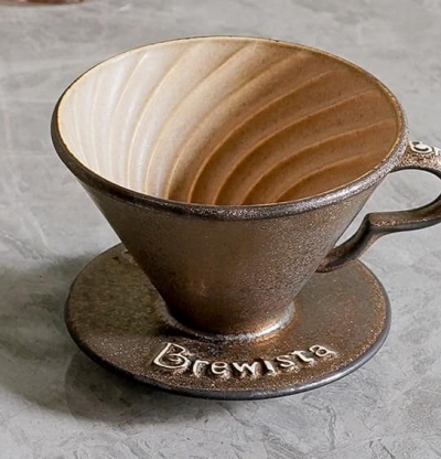 Phễu lọc cà phê V60 sứ cao cấp Brewista Dripper - Gilding Gold