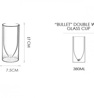Ly cà phê 2 lớp Brewista B+"Bullet" - 380ml