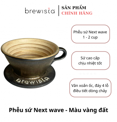 Phễu lọc cà phê Next Wave Brewista Dripper - Gilding Gold