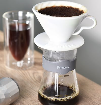 Phễu lọc cà phê V60 sứ cao cấp Brewista Dripper - Trắng