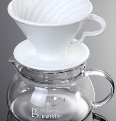 Phễu lọc cà phê V60 sứ cao cấp Brewista Dripper - Trắng