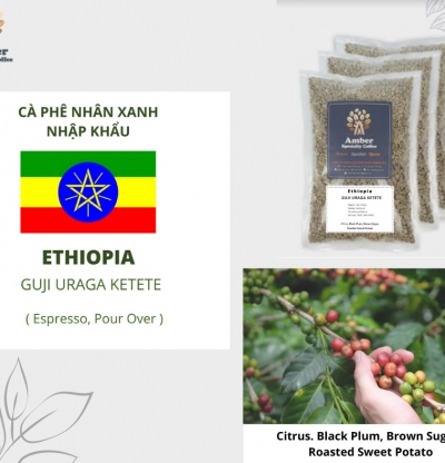 Ethiopia Guji Uraga Ketete Natural G1 - 1KG - Cà phê nhân xanh
