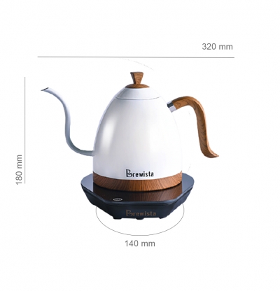 Ấm đun cảm ứng chuyên dụng rót cà phê Brewista Kettle 600ml - Trắng ngọc trai